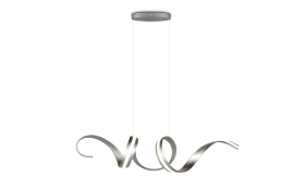 LED-Pendelleuchte Cinque Cisenna, nickelfarbig