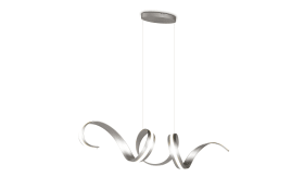 LED-Pendelleuchte Cinque Cisenna, nickelfarbig