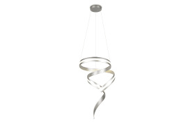 LED-Pendelleuchte Cinque Cisenna, nickelfarbig