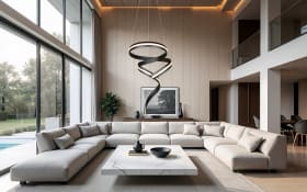 LED-Pendelleuchte Cinque Cisenna, schwarz