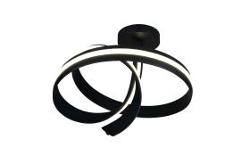 LED-Deckenleuchte Cinque Cisenna, schwarz