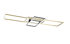 LED-Deckenleuchte Irvine, messing/schwarz, 105 cm