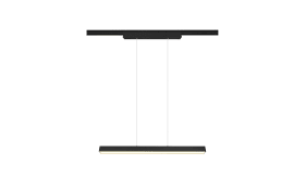 LED-Pendelleuchte DUOline in schwarz matt, 90 cm