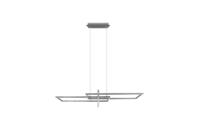 LED-Pendelleuchte Salinas, nickel, 110 cm
