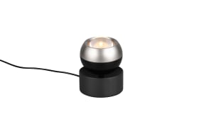 LED-Tischleuchte Orbit, schwarz/nickel, 1-flammig, 14 cm, inkl. Dimmfunktion