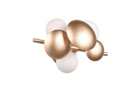 Wandleuchte Bubble, goldfarbig/weiß, 30 cm