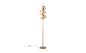 Stehleuchte Bubble, goldfarbig/weiß, 155 cm