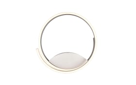 LED-Wandleuchte Cinque Cinardi, nickelfarbig, inkl. Dim to Warm Funktion