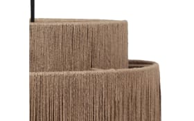 Pendelleuchte Smilla, Jute/schwarz, 1-flammig