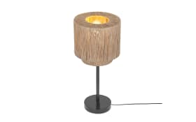 Tischleuchte Smilla, Jute/schwarz
