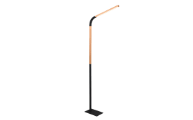 LED-Standleuchte Norris, schwarz/holz, inkl. Switch Dimmer