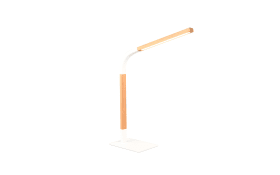 LED-Tischleuchte Norris, weiß/holz, inkl. Tochdimmer