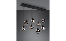 Pendelleuchte Lumina, schwarz/chrom, 8-flammig, inkl. Höhenverstellung