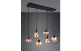 Pendelleuchte Lumina, amber, 6-flammig, inkl. Höhenverstellung