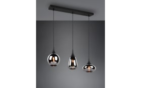 Pendelleuchte Lumina, schwarz/chrom, 3-flammig, inkl. Höhenverstellung