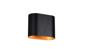 Wandleuchte Alani, schwarz/gold
