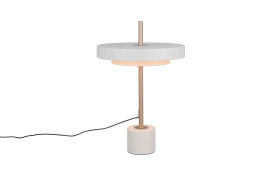 LED-Tischleuchte Keaton, grau/coffee, inkl. Sensordimmer