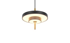 LED-Pendelleuchte Keaton, schwarz/gold, 1-flammig, inkl. Switchdimmer