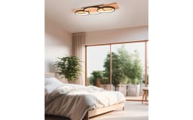 LED-Deckenleuchte Barca, holz/schwarz