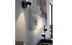 LED-Wandleuchte Cannon, schwarz, inkl. Funkfernbedienung