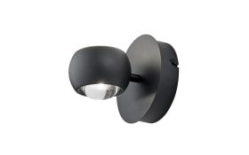 LED-Wandleuchte Cannon, schwarz, inkl. Funkfernbedienung