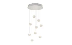 LED-Pendelleuchte Cannon, weiß, 200 cm, inkl. stufenloser Höhenverstellung 