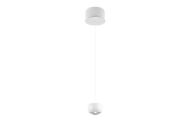 LED-Pendelleuchte Cannon, weiß, 1-flammig, inkl. Höhenverstellung 