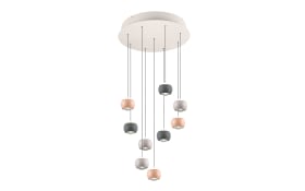 LED-Pendelleuchte Cannon, mehrfarbig, 9-flammig, inkl. stufenloser Höhenverstellung 