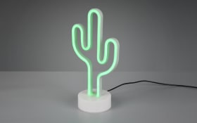 LED-Deko-Tischleuchte Cactus, weiß, 32,5 cm