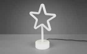 LED-Deko-Tischleuchte Stern, weiß, 32,5 cm