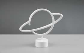 LED-Deko-Tischleuchte Planet, weiß, 24,5 cm