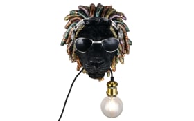 Wandleuchte Leo, schwarz/gold