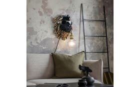 Wandleuchte Leo, schwarz/gold