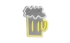 Wandleuchte Beer, gelb/weiß