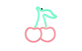 Wandleuchte Cerise, rot/grün