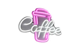 Wandleuchte Coffee, pink/weiß