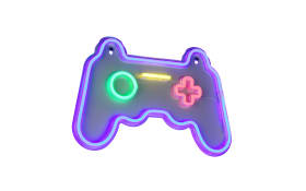 Wandleuchte Gamer, mehrfarbig/weiß