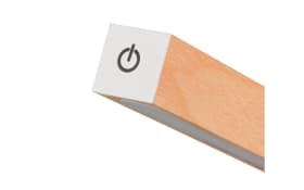 Akku-Tischleuchte Skip, Holz-Nachbildung