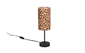 Tischleuchte Pardina, schwarz/braun