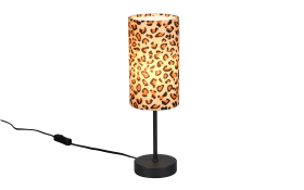 Tischleuchte Pardina, schwarz/braun