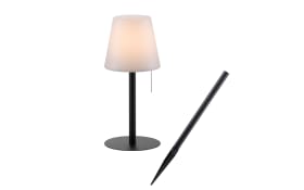 LED-Akku-Tischleuchte Keno, schwarz/weiß, 38 cm