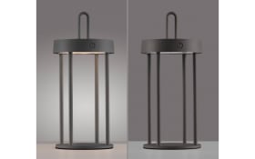LED-Akkutischleuchte Anselm, schwarz, 28,4 cm, inkl. Memoryfunktion