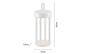 LED-Akkutischleuchte Anselm, weiß, 28,4 cm, inkl. Memoryfunktion