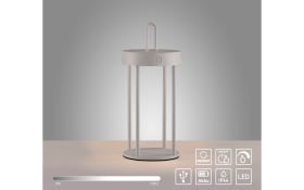 LED-Akkutischleuchte Anselm, greige, 28,4 cm, inkl. Memoryfunktion