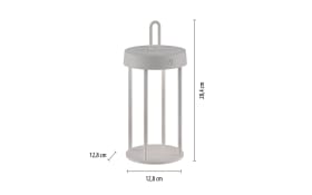 LED-Akkutischleuchte Anselm, greige, 28,4 cm, inkl. Memoryfunktion