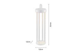 LED-Akkutischleuchte Anselm, weiß, 50,4 cm, inkl. Memoryfunktion