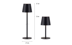 LED-Akku Tischleuchte Boteria, schwarz, inkl. Flaschenverschluss