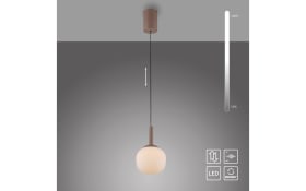 LED-Pendelleuchte Nami, sandfarbig, 1-flammig, inkl. Comfort-Lift Funktion