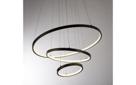 LED-Pendelleuchte Cerchi, schwarz, inkl. Höhenverstellung