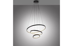 LED-Pendelleuchte Cerchi, schwarz, inkl. Höhenverstellung